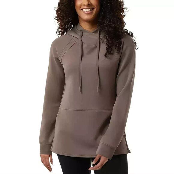 32 Degrees Tops - 32 Degrees Ladies' Tech Hoodie, Tan, M